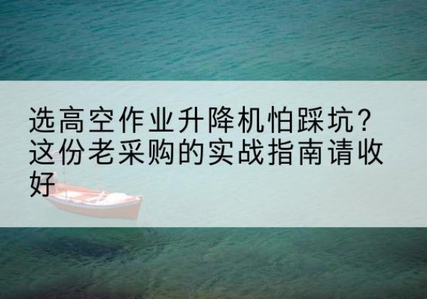 信州高空作业升降机厂家推荐-选高空作业升降机怕踩坑？这份老采购的实战指南请收好